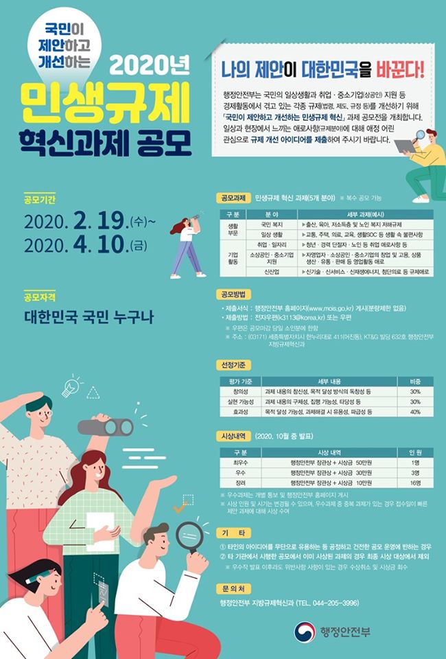 1.2020년 민생규제 혁신과제 공모 안내